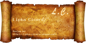 Lipka Ciceró névjegykártya